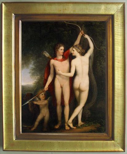 framed  Jonas Akerstrom Venus,Adonis and Amor, Ta132